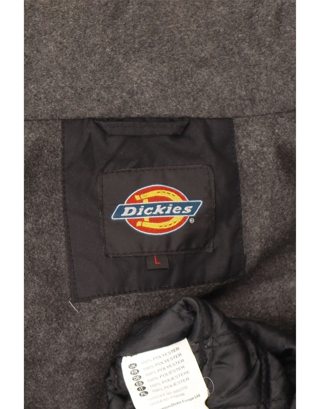 Męska kurtka wiatrówka Dickies UK 40, duża, czarna, poliester