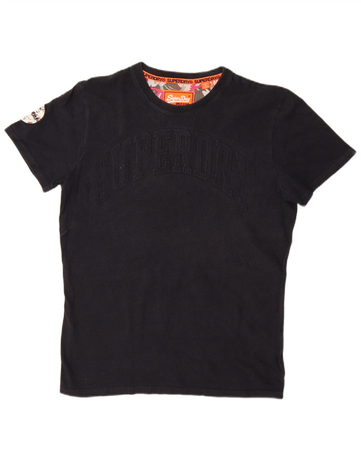 Męska koszulka z grafiką SUPERDRY Top, średnia, granatowa bawełna