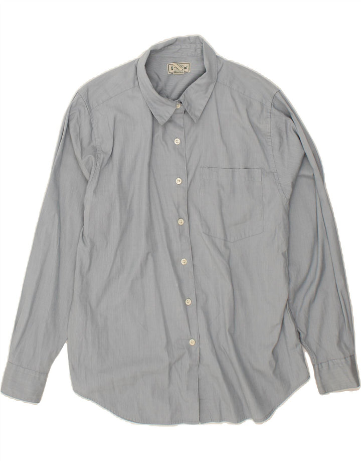 L.L.BEAN Womens Shirt UK 16 Large Grey Cotton Vintage L.L.Bean and Second-Hand L.L.Bean from Messina Hembry 