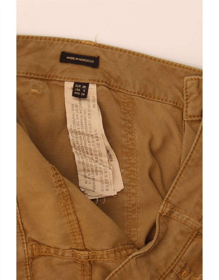 Spodnie damskie Massimo Dutti Slim Cargo EU 38 Small W28 L31 Brązowy Lyocell
