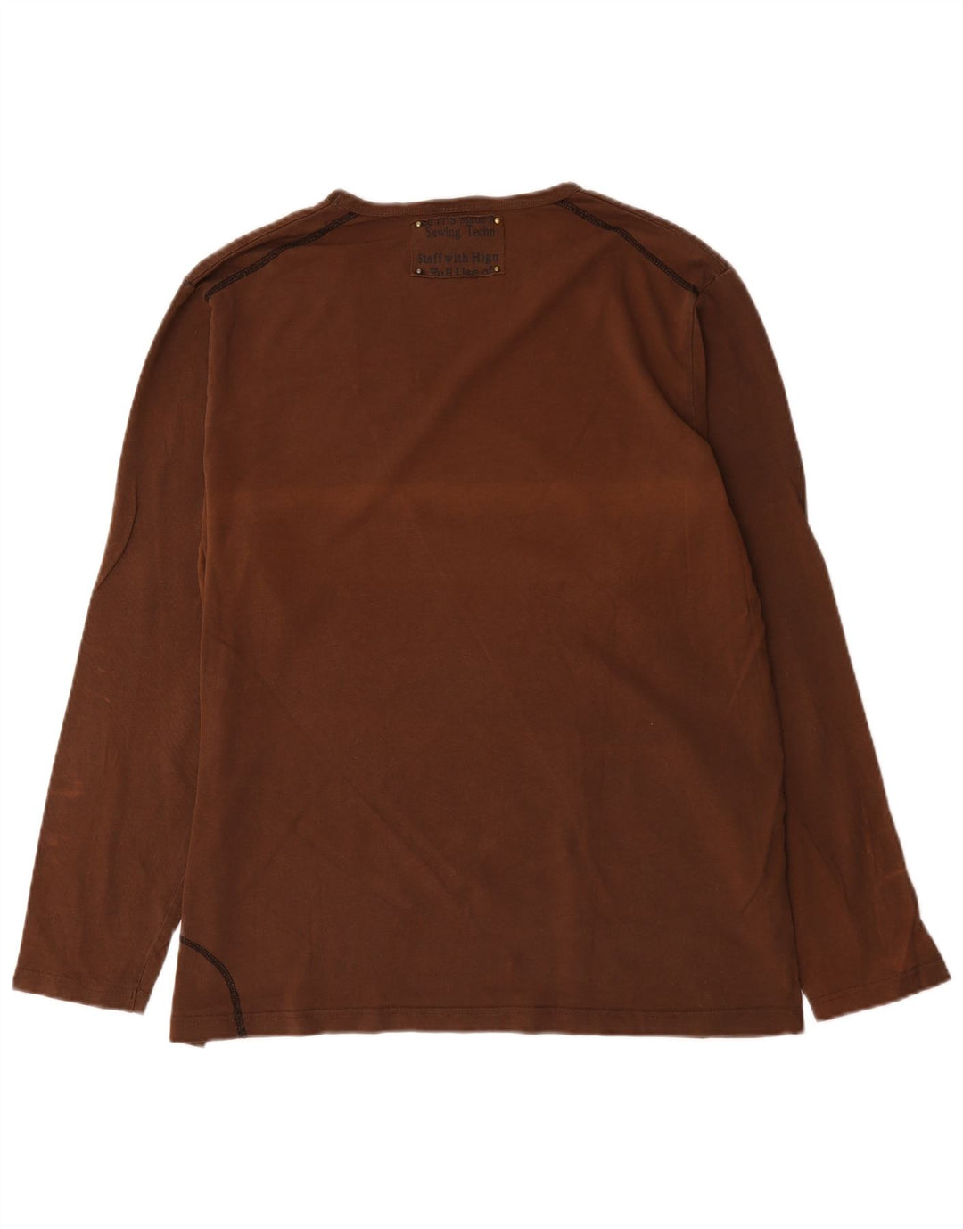 Bromfield Męski top z długim rękawem 2XL, brązowa bawełna