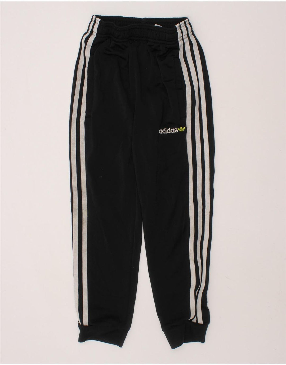 ADIDAS Boys Tracksuit Trousers Joggers 6-7 Years  Black Polyester Vintage Adidas and Second-Hand Adidas from Messina Hembry 