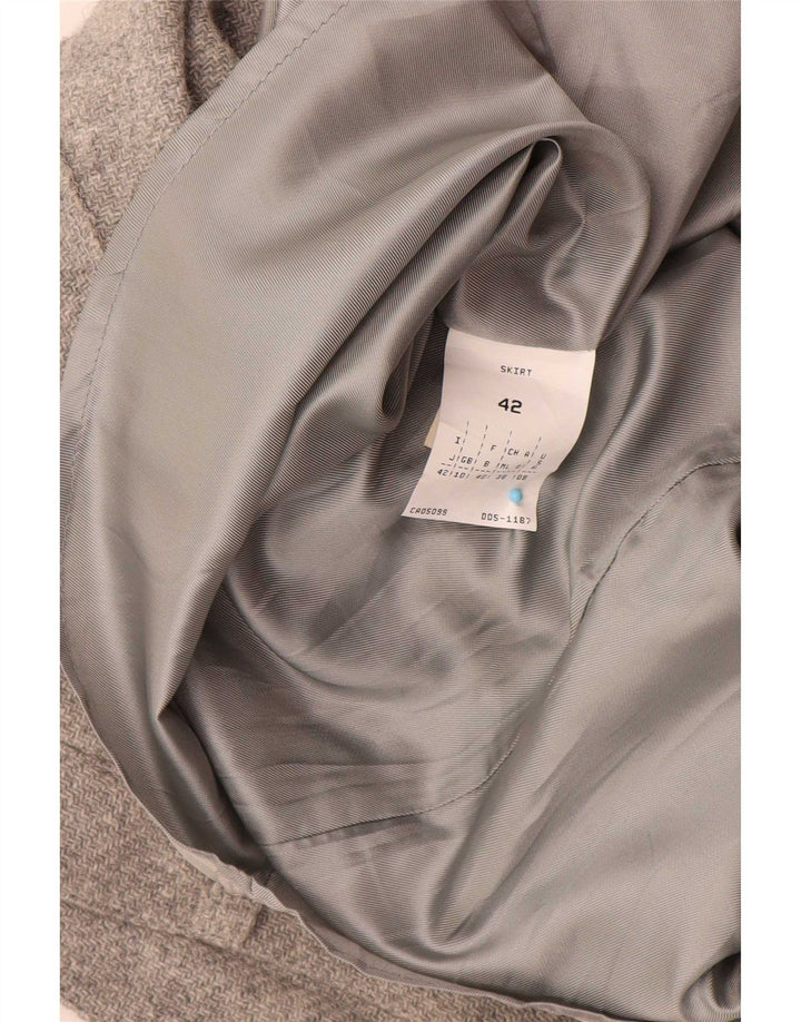 Damska spódnica w kształcie litery A New Penny UK 10 Small W26 Szara wełna
