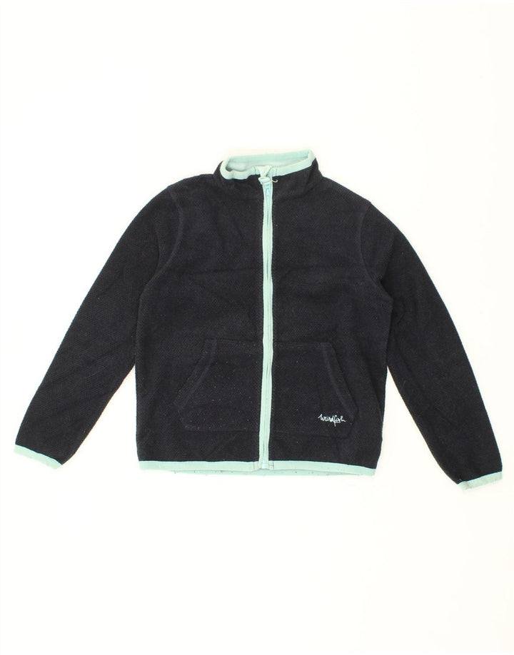 WEIRD FISH Boys Tracksuit Top Jacket 9-10 Years Navy Blue Polyester Vintage Weird Fish and Second-Hand Weird Fish from Messina Hembry 