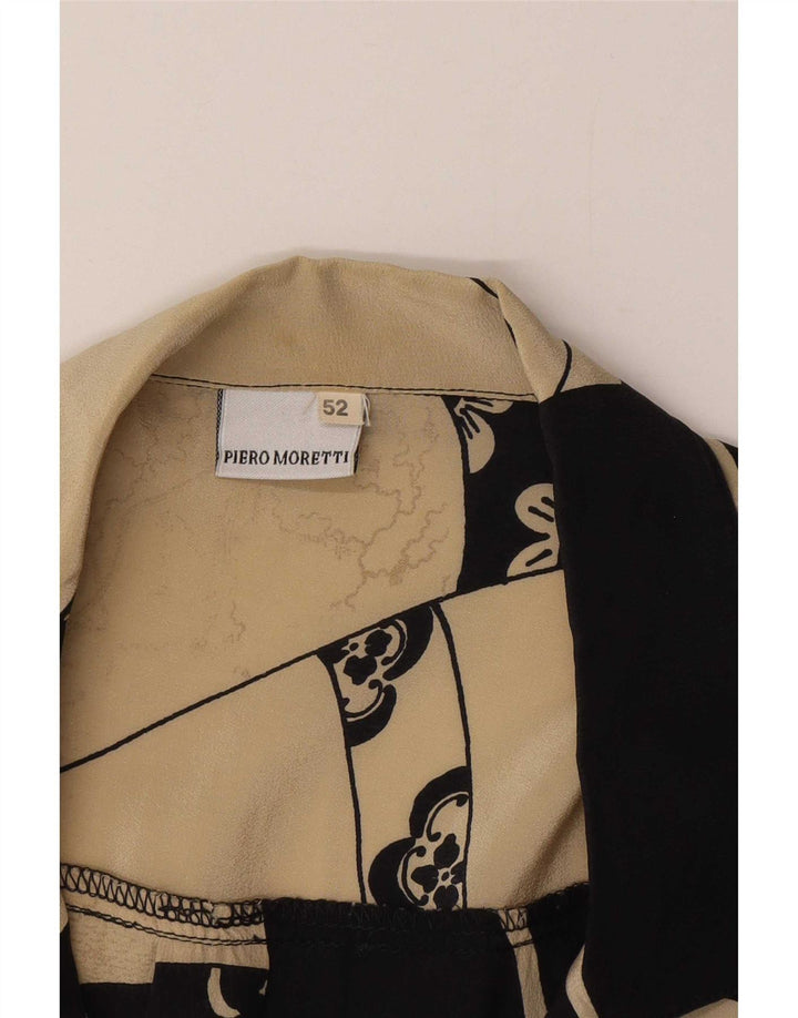 Koszula damska z krótkim rękawem w stylu vintage IT 52 2XL Beżowy patchwork