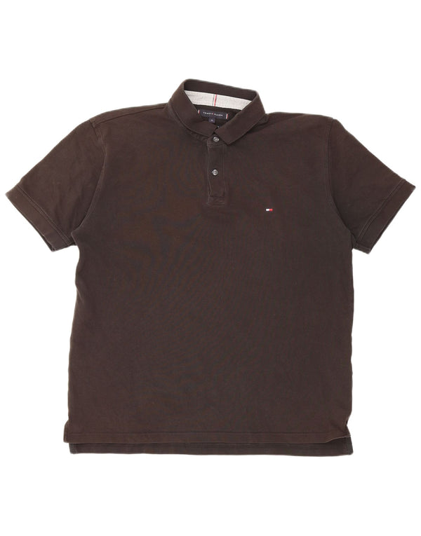 Męska koszulka polo o regularnym kroju Tommy Hilfiger XL, czarna, bawełniana