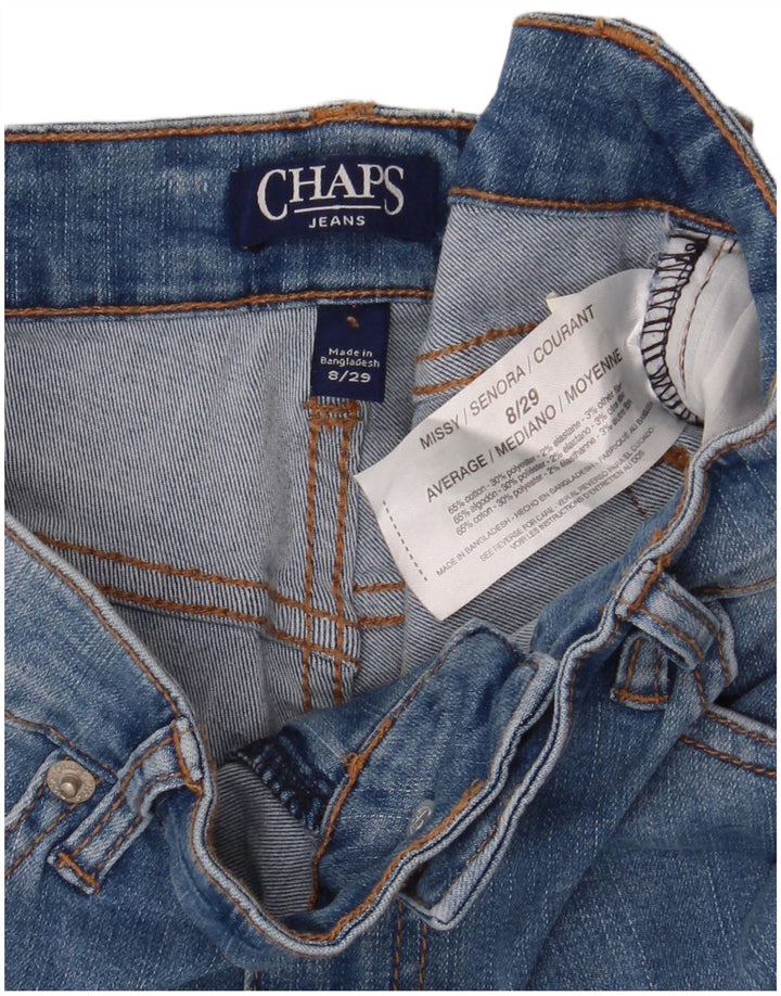 Damskie jeansy CHAPS Kick ze średnim stanem US 8 Medium W29 L26 Niebieska bawełna