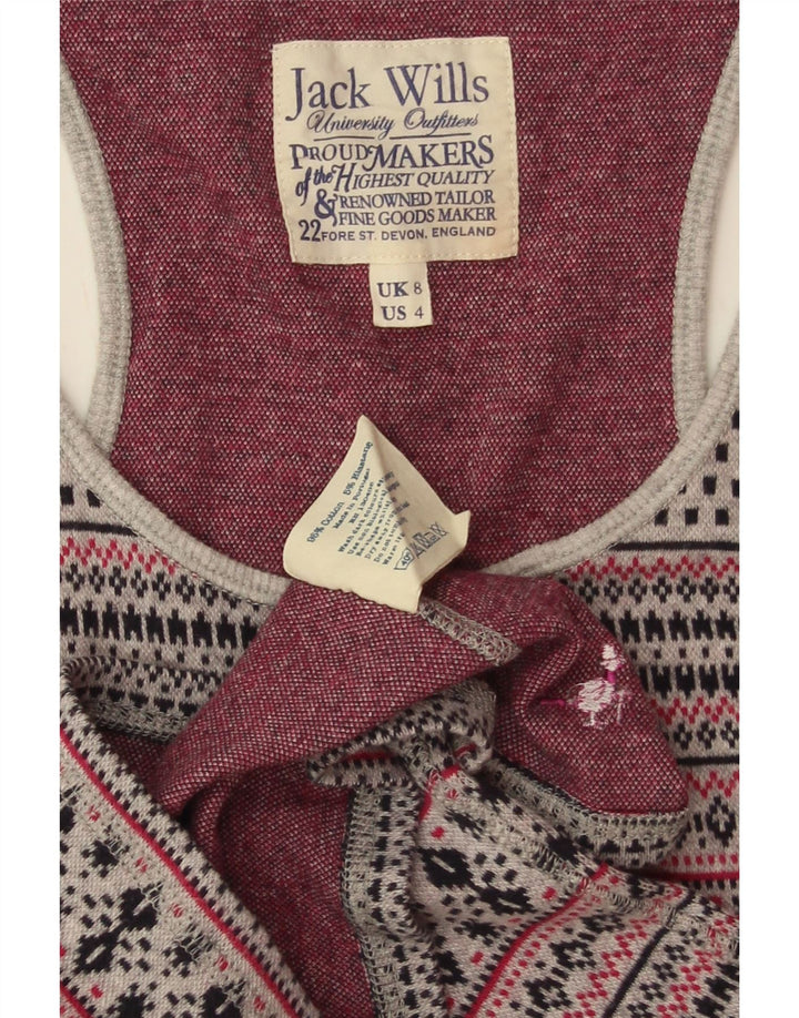 Top damski JACK WILLS UK 8 Small, szary, bawełniany Fair Isle