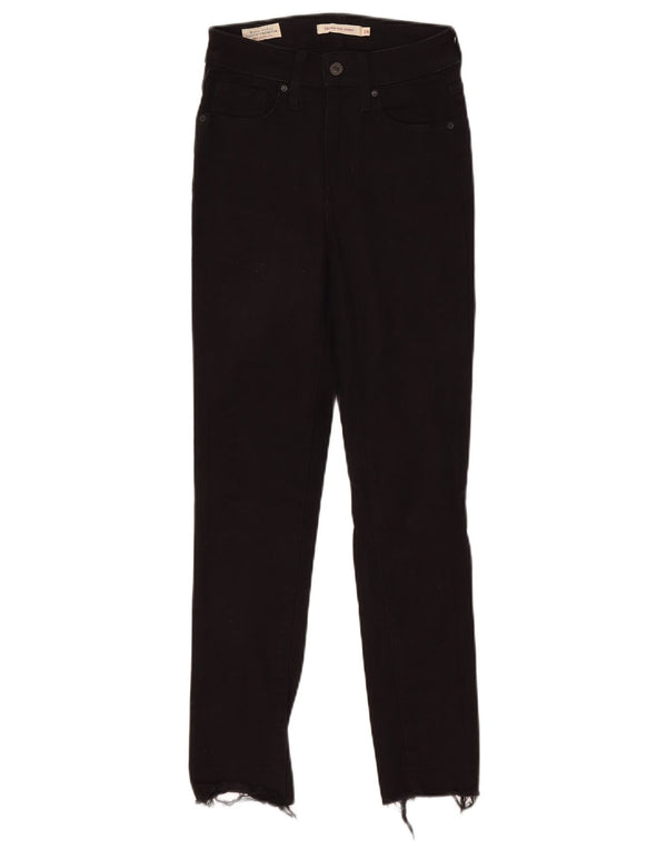 Damskie jeansy Levi's 721 z wysokim stanem W24 L26 Czarna bawełna