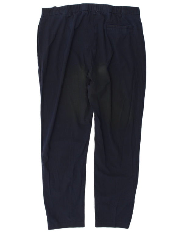 Marks & Spencer Damskie zwężane spodnie garniturowe UK 18 XL W36 L28 Granatowe