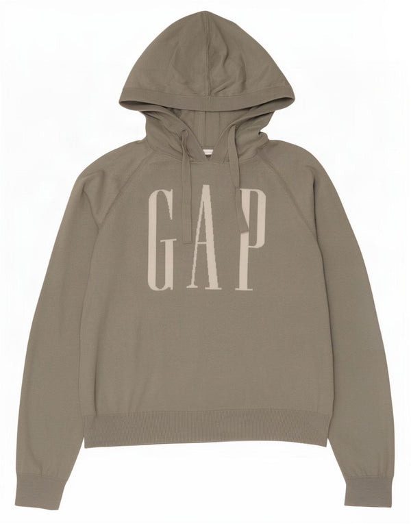 Damski sweter z kapturem Gap Graphic UK 16, duży, szary, bawełniany