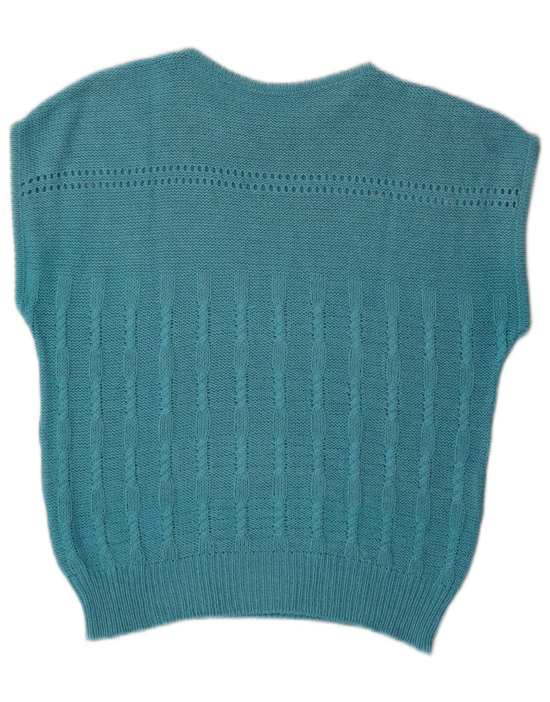 Vintage damski podkoszulek bez rękawów IT 48 XL niebieski