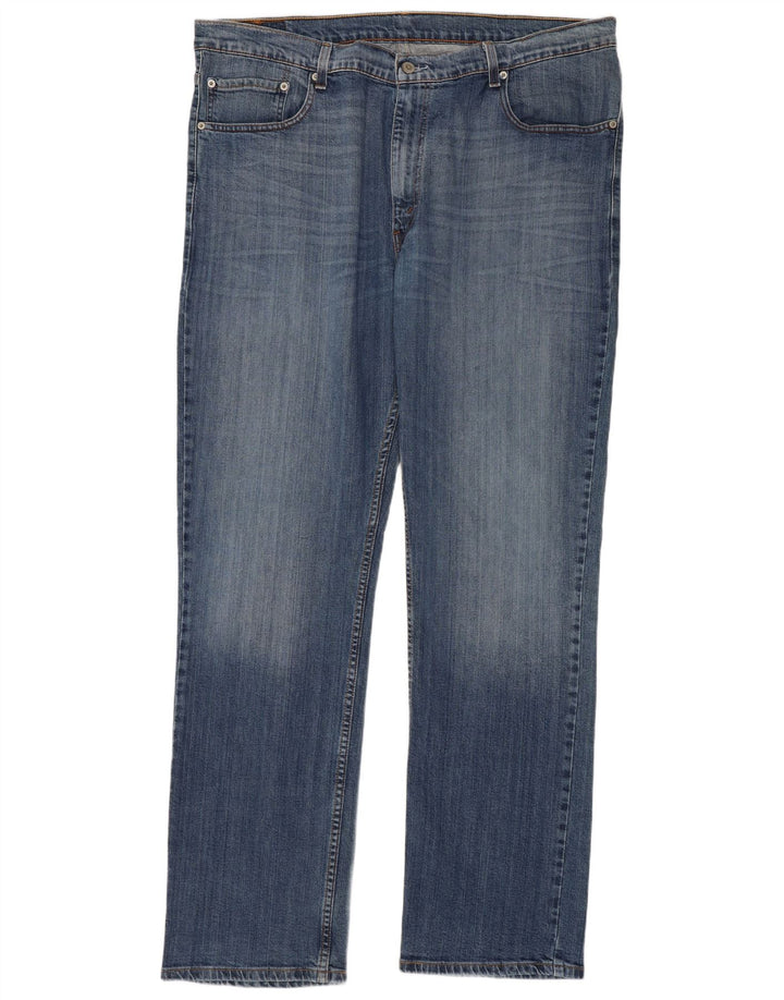 Męskie jeansy Levi's 752 Straight W42 L34 Niebieskie bawełniane