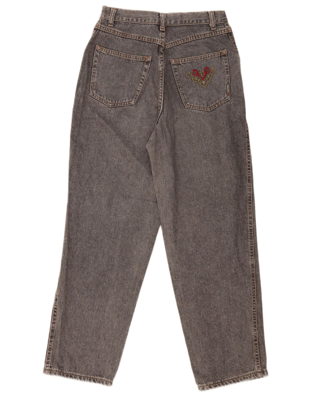 Vintage damskie dżinsy z wysokim stanem IT 46 Large W28 L29 szara bawełna