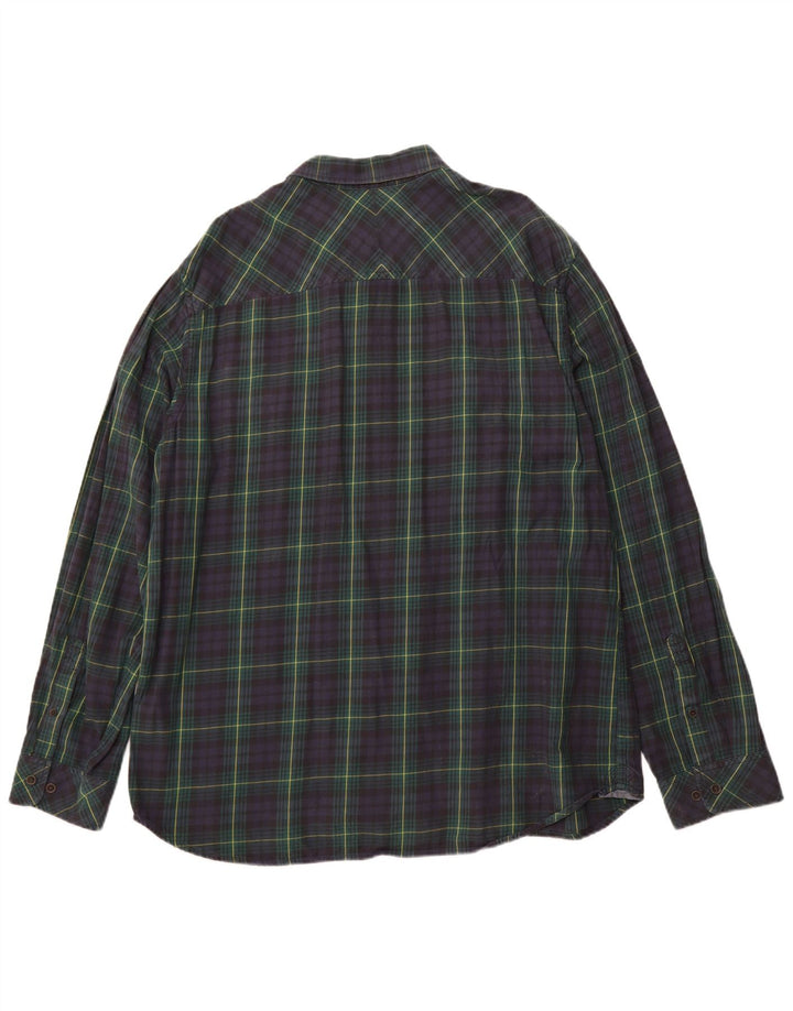 Koszula flanelowa męska TIMBERLAND firmy Earthkeepers slim fit, 3XL, granatowa w kratkę