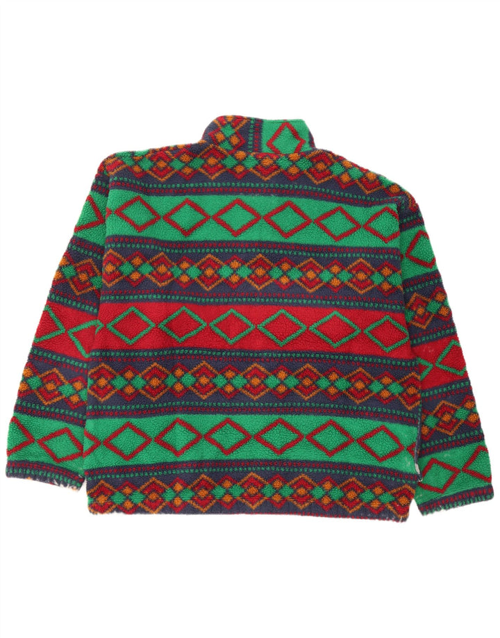 Męska kurtka polarowa Vintage UK 42 XL, wielokolorowa, geometryczna