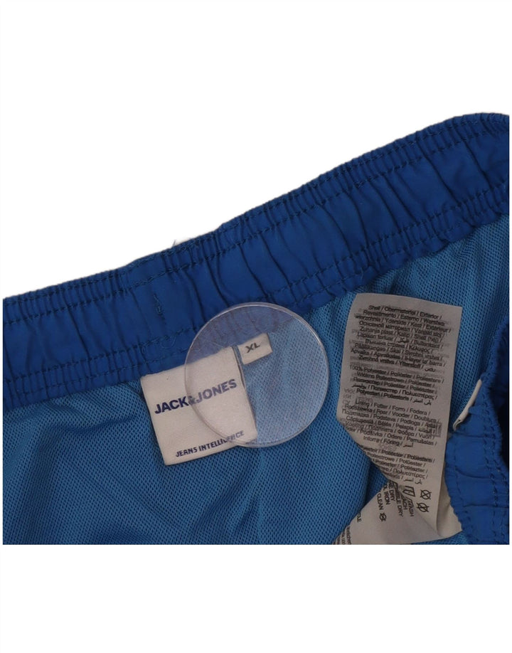 Męskie spodenki kąpielowe Jack & Jones z grafiką XL, niebieskie, poliestrowe