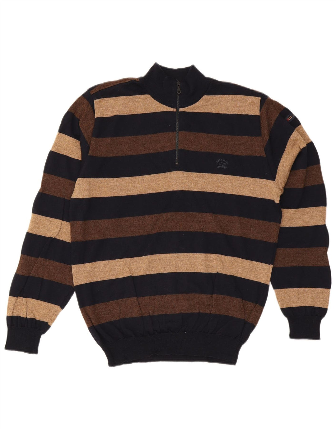 Męski sweter Paul & Shark Yachting z zamkiem błyskawicznym, duży, wielokolorowy