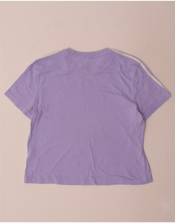 Damska koszulka Adidas Crop Top UK 12/14 Średni fiolet, bawełna