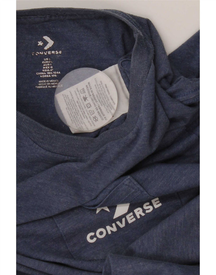 T-shirt męski Converse, duży, niebieski, bawełniany