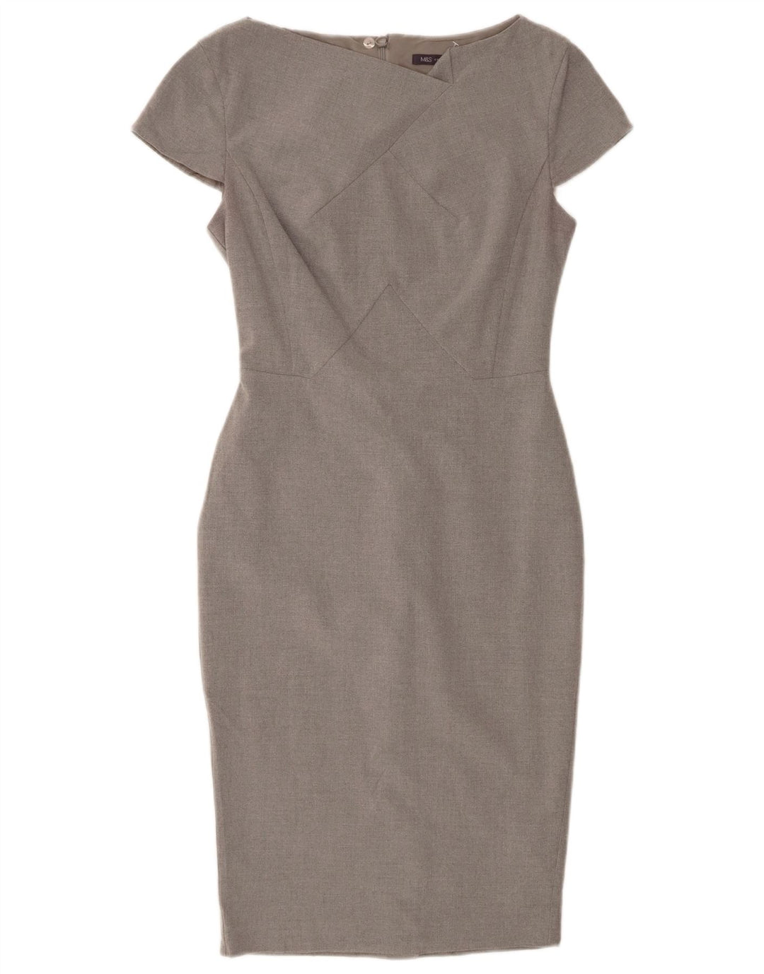 MARKS & SPENCER Womens Bodycon Dress UK 8 Small Grey Polyester