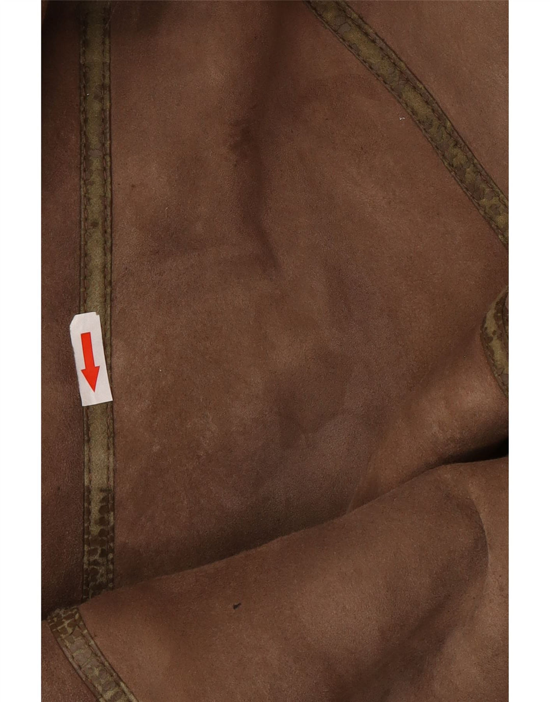 Vintage damski oversize'owy płaszcz z owczej skóry IT 44 Średni brązowy Shearling