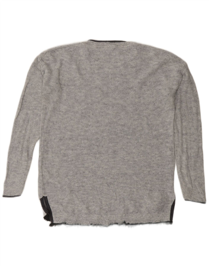 Damski sweter z długim rękawem White Stuff z dekoltem w łódkę, UK 10, mały, szary