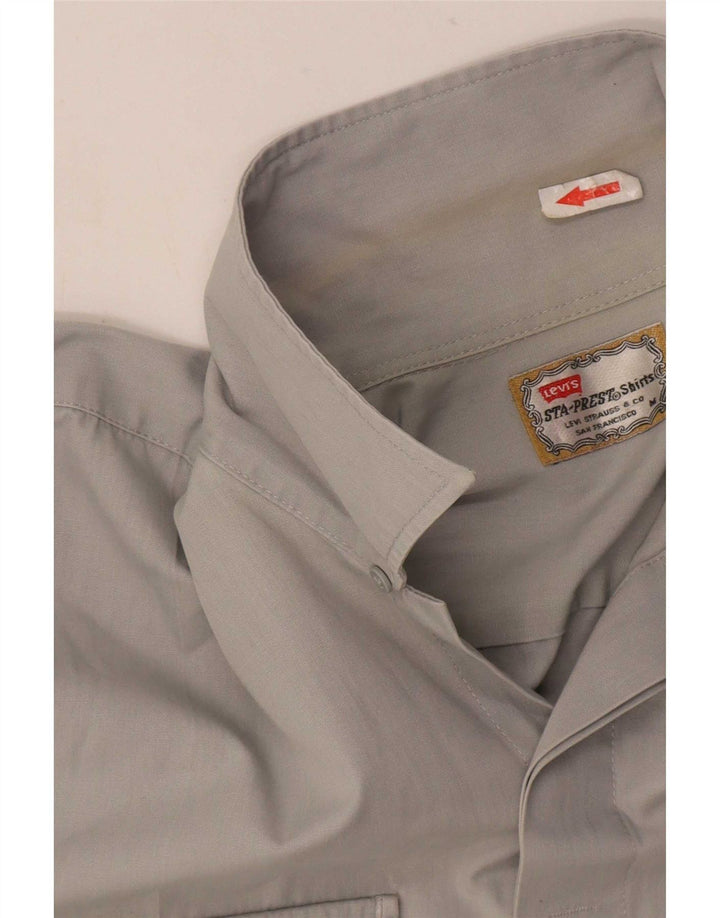 Koszula męska z krótkim rękawem Levi's, średnioszara, bawełniana