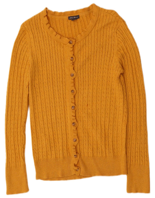 Sweter damski Eddie Bauer UK 10, mały, żółty, bawełniany