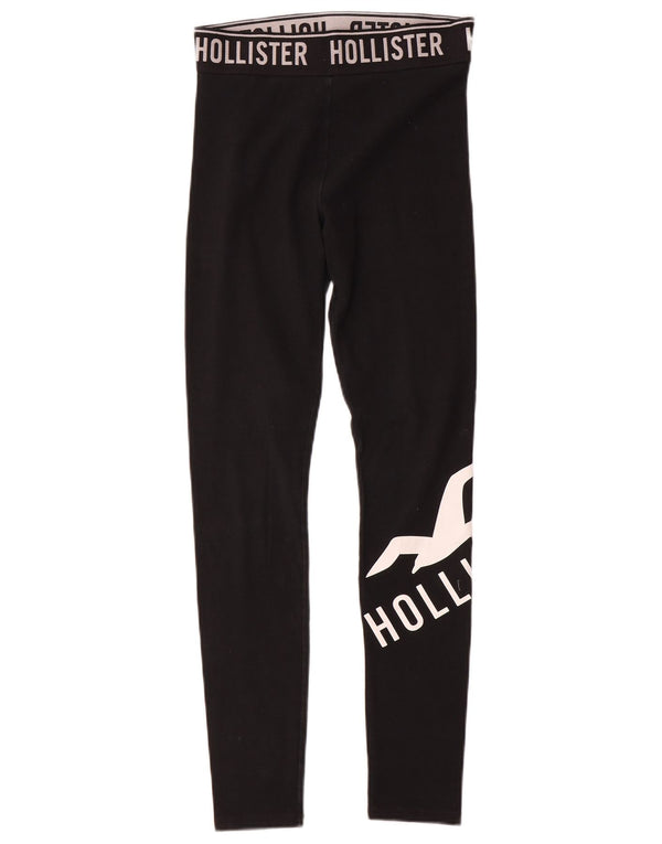 Damskie legginsy z grafiką Hollister UK 6 XS w kolorze czarnym