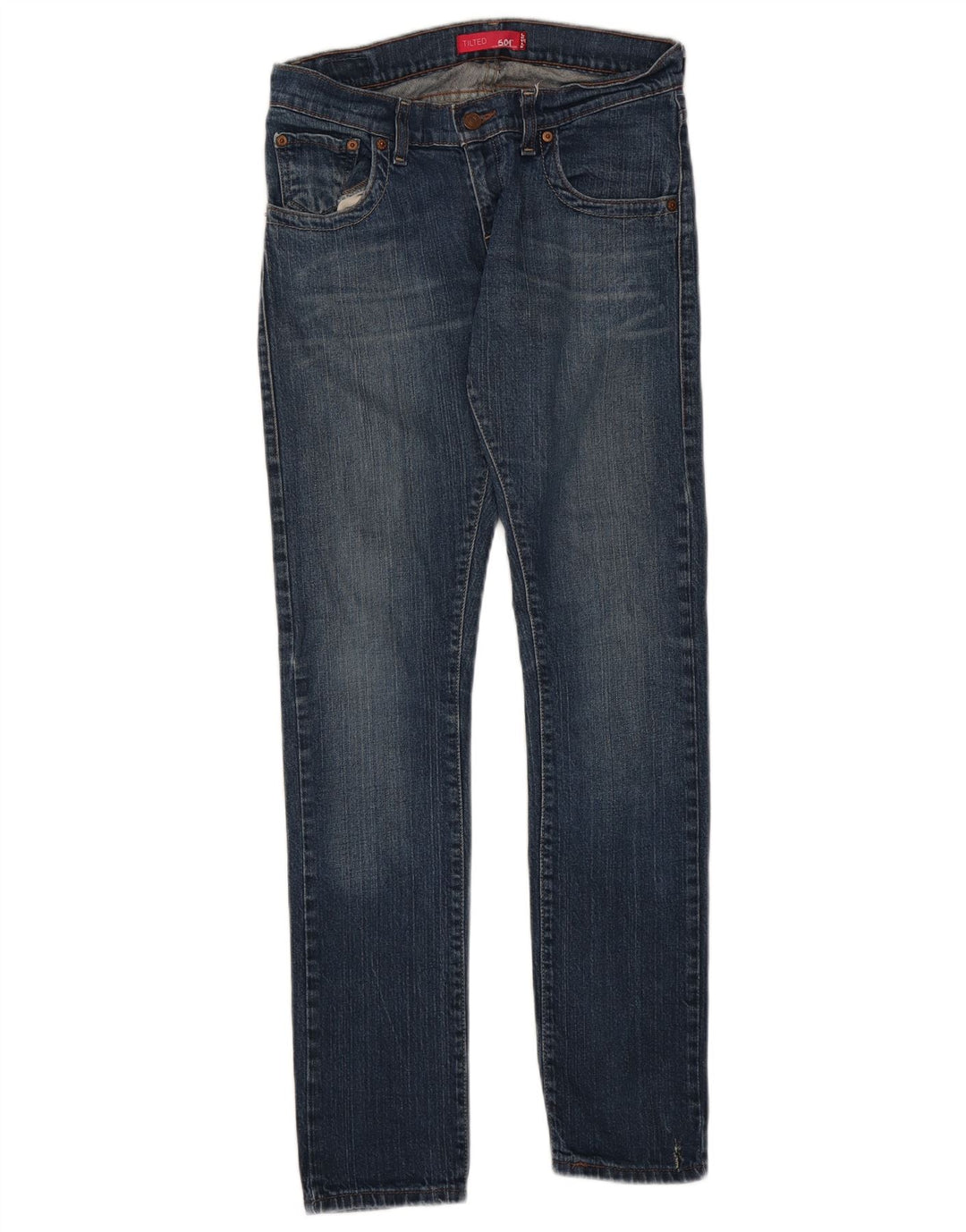 Damskie jeansy Levi's 504 Tilted US 5 Medium W30 L32 Niebieska bawełna