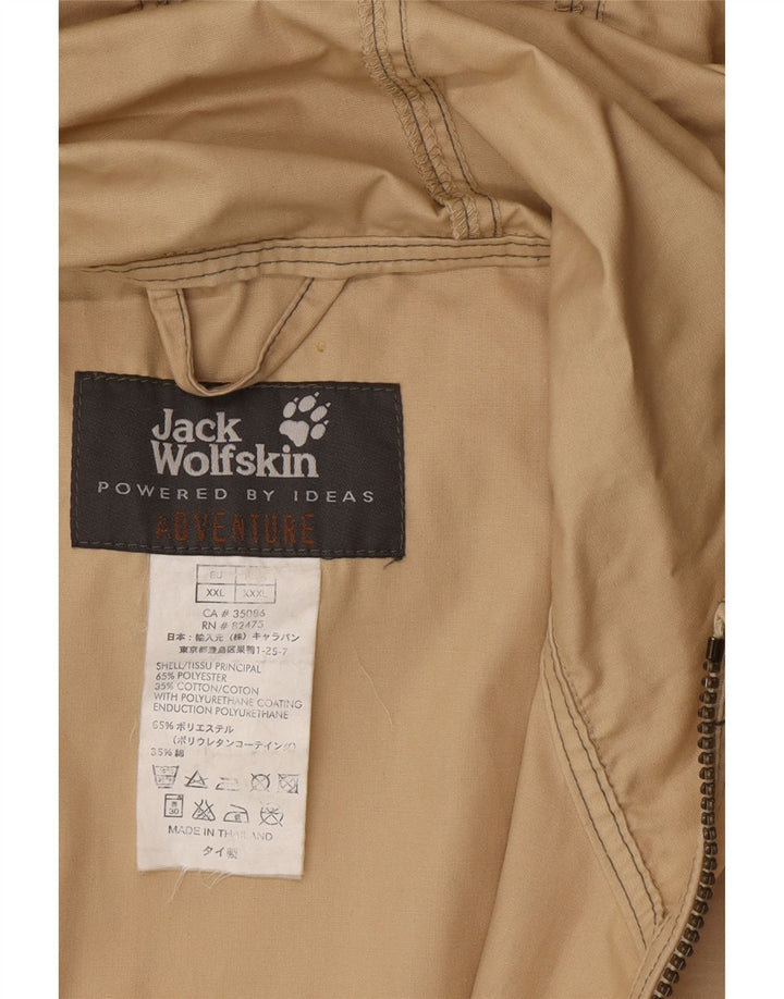 Męska kurtka Anorak z kapturem Jack Wolfskin UK 44 2XL Beżowy poliester