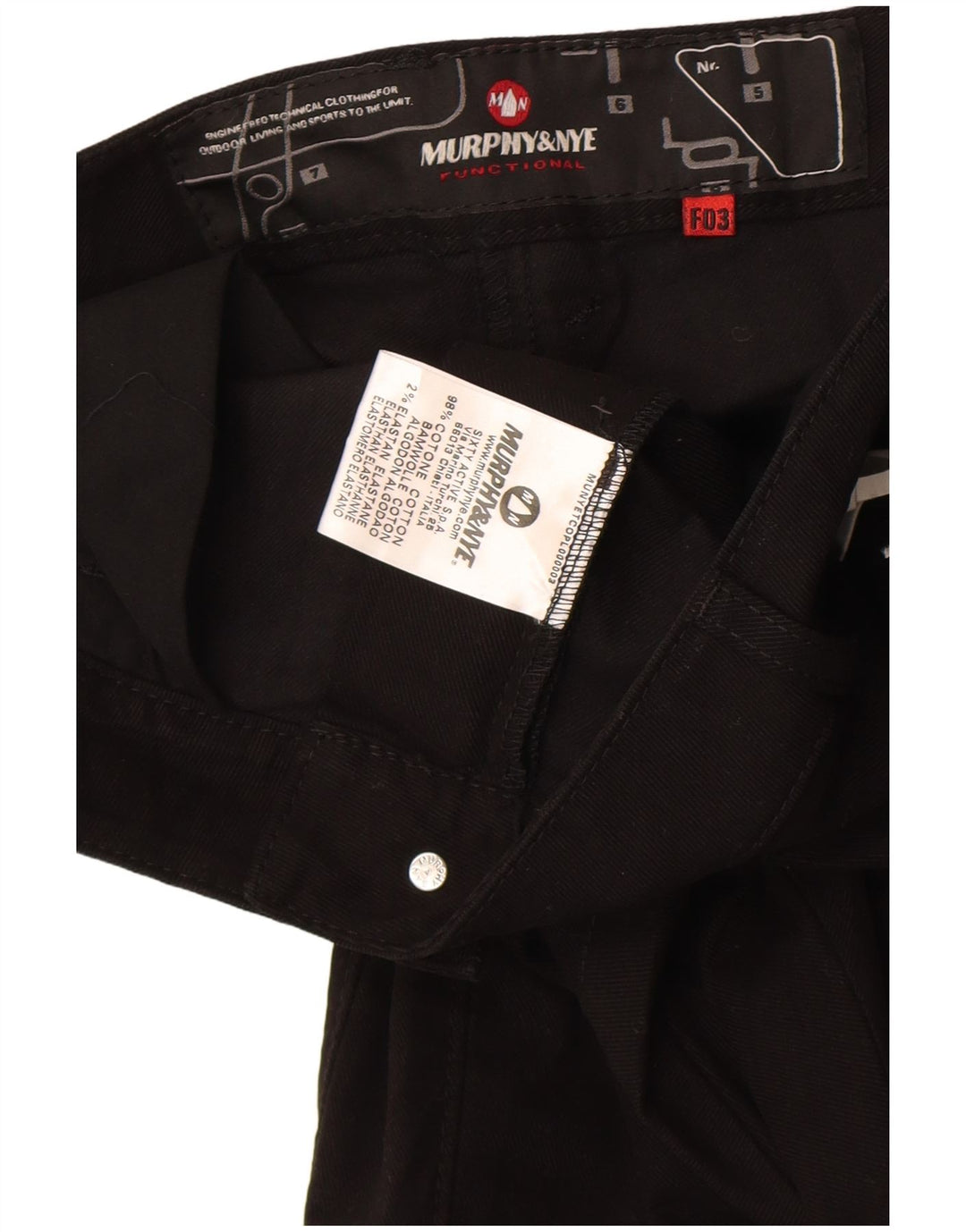 Damskie spodnie typu slim casual Murphy & Nye W33 L33 Czarna bawełna