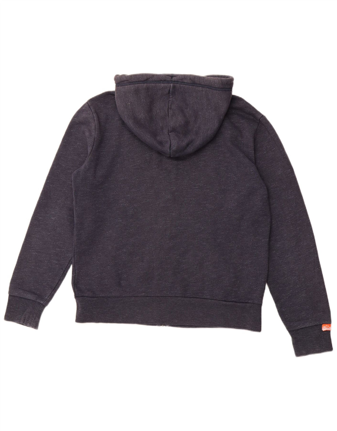 SUPERDRY Męski sweter z kapturem i zamkiem, 2XL, granatowy, bawełniany w cętki