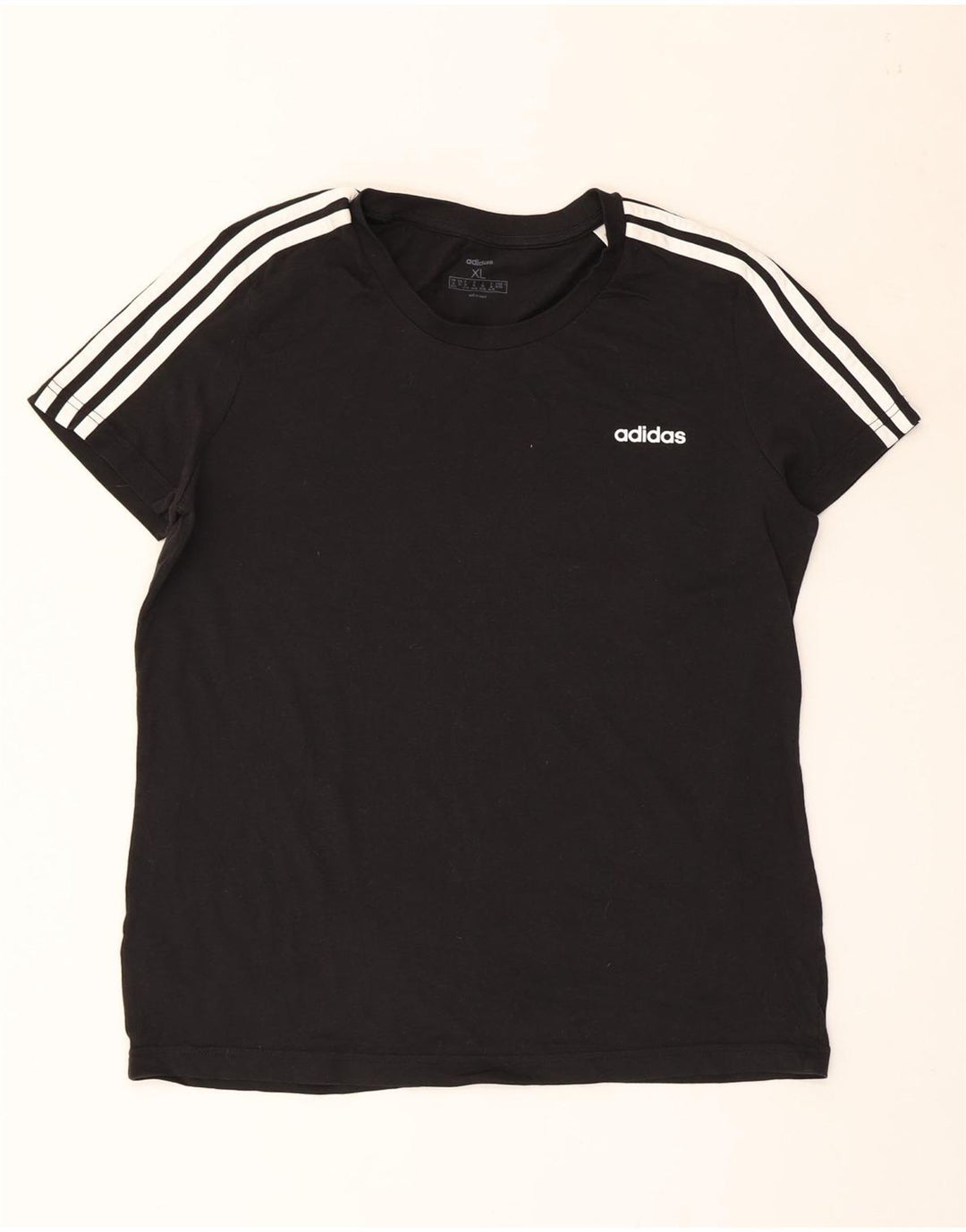 T-shirt damski ADIDAS Top UK 20/22 XL, czarny, bawełniany