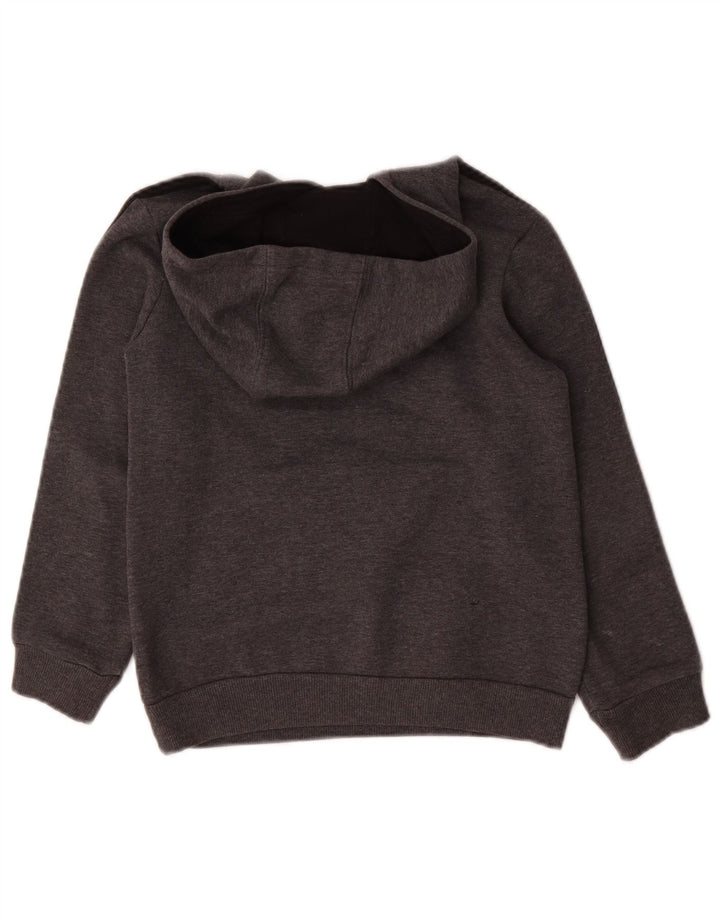 Chłopięcy sweter z kapturem ADIDAS z grafiką, 7-8 lat, szary poliester