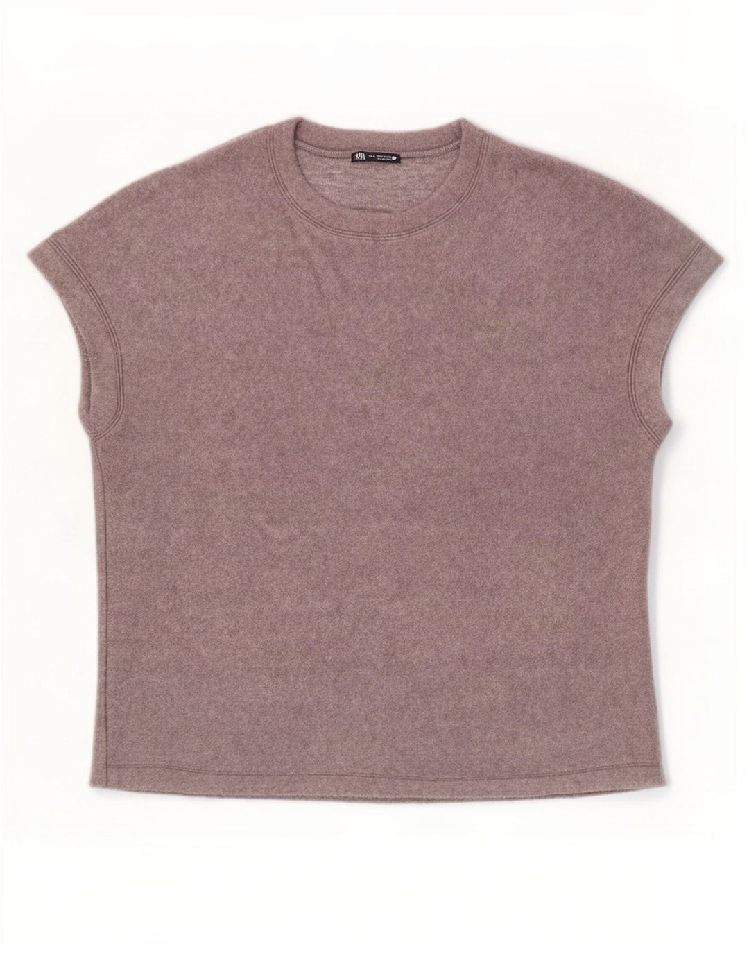 T-shirt damski Zara Top UK 14 Średni szary akryl