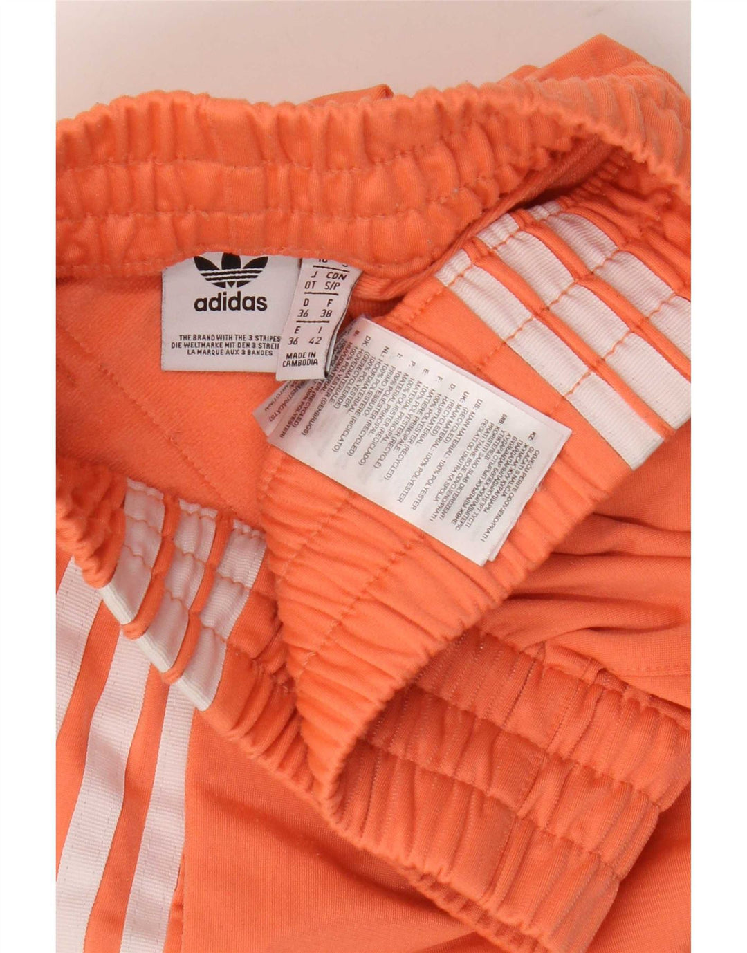 Damskie spodenki sportowe Adidas UK 10, małe, pomarańczowe, poliestrowe