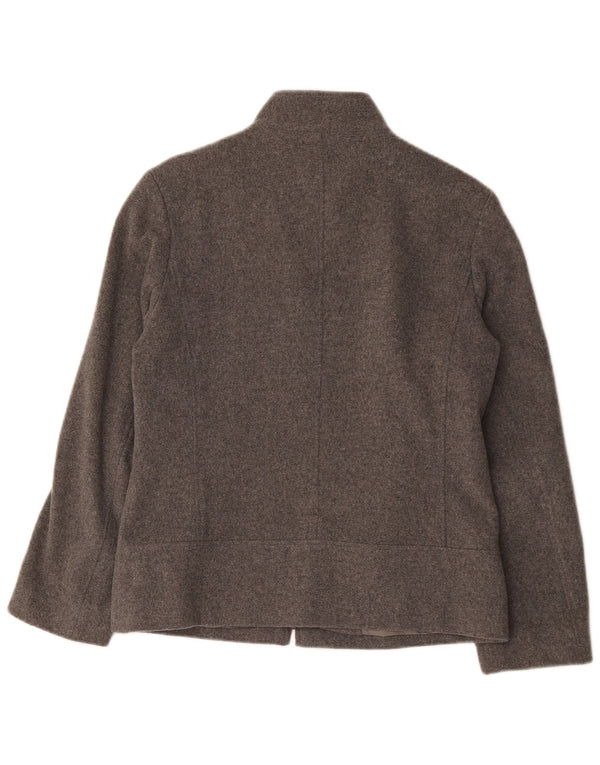 Marks & Spencer Damska kurtka bomberka oversize UK 10, mała, szara wełna
