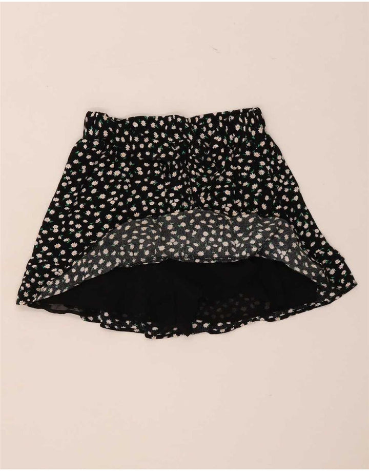 Skort damski Zara UK 10, mały, czarny, w kwiaty