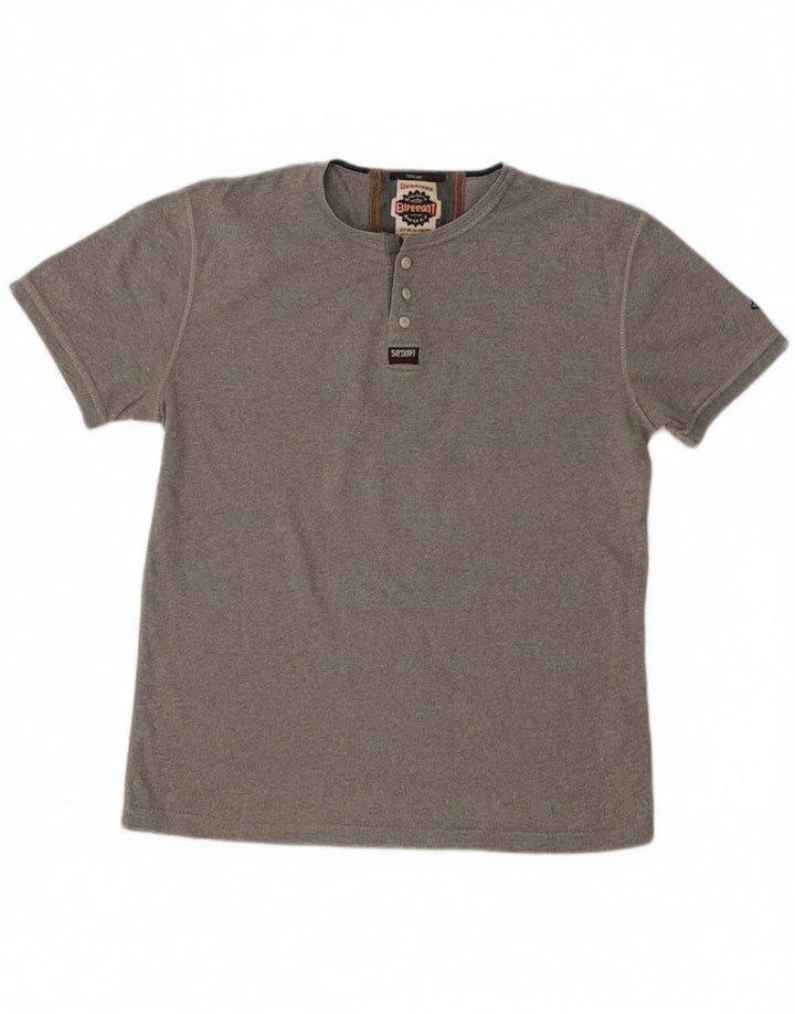 Męski T-shirt Superdry, duży, szary, bawełniany