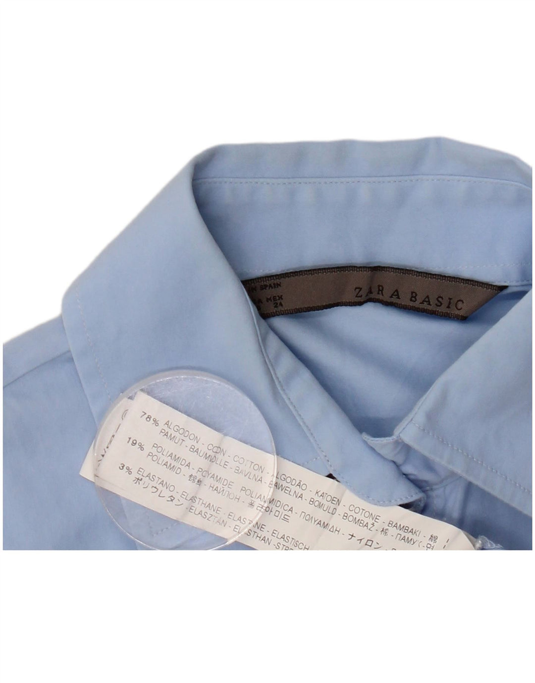 Damskie body z długim rękawem ZARA UK 6 XS, niebieskie, bawełniane