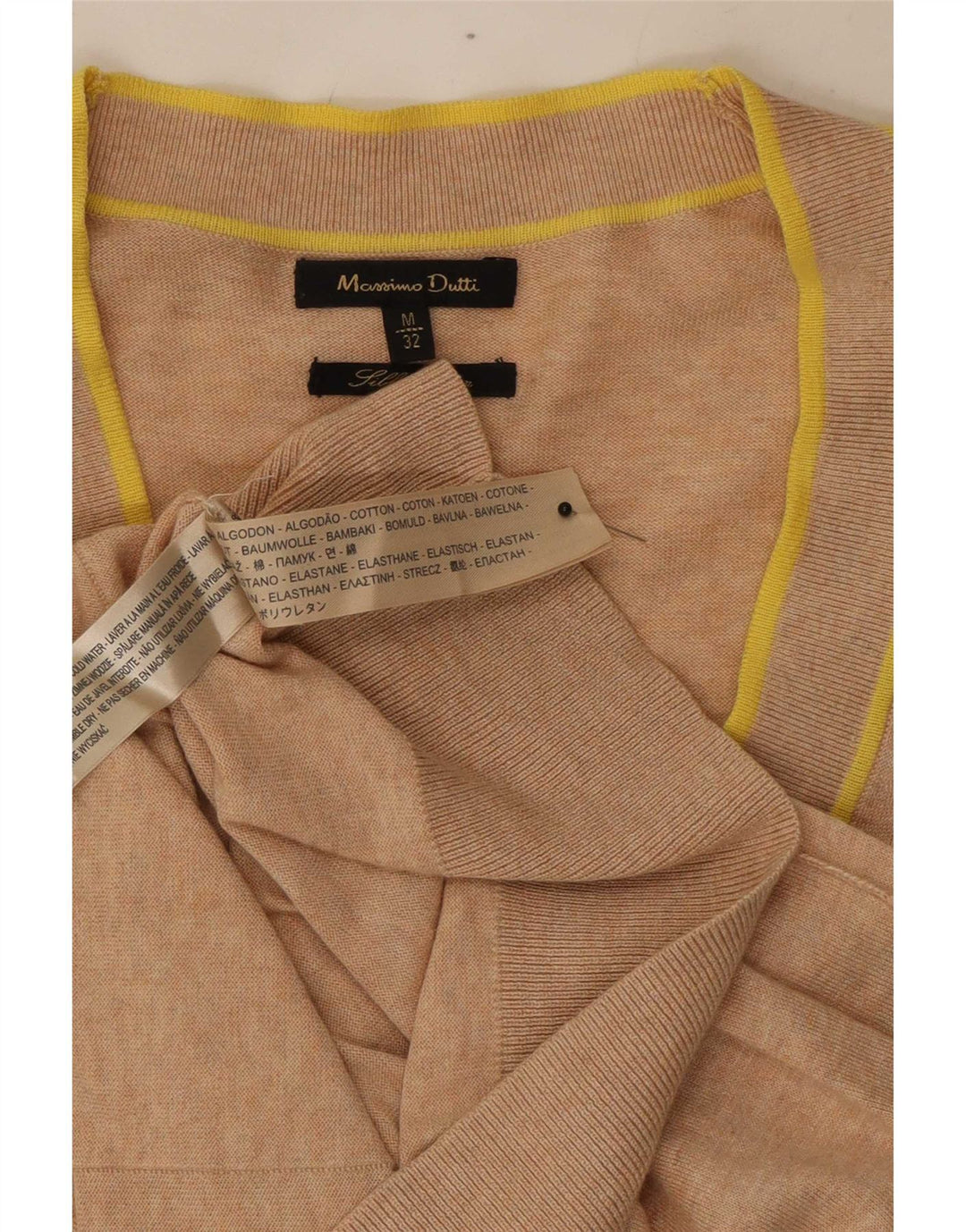 Sweter damski Massimo Dutti UK 12, średni beż, bawełna z plamkami
