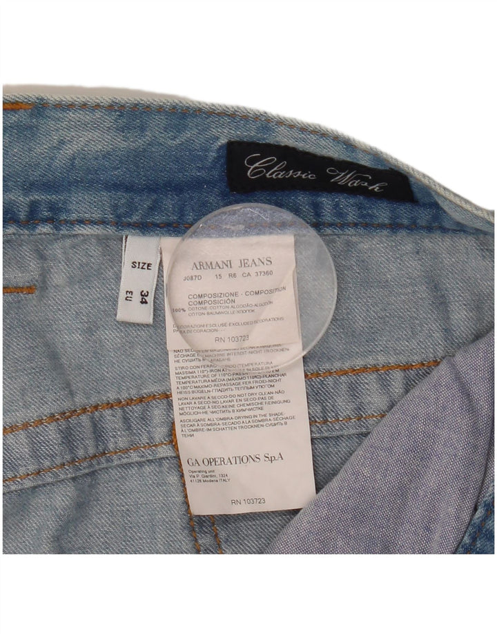 Damskie jeansy Armani Slim W34 L33 Niebieskie bawełniane