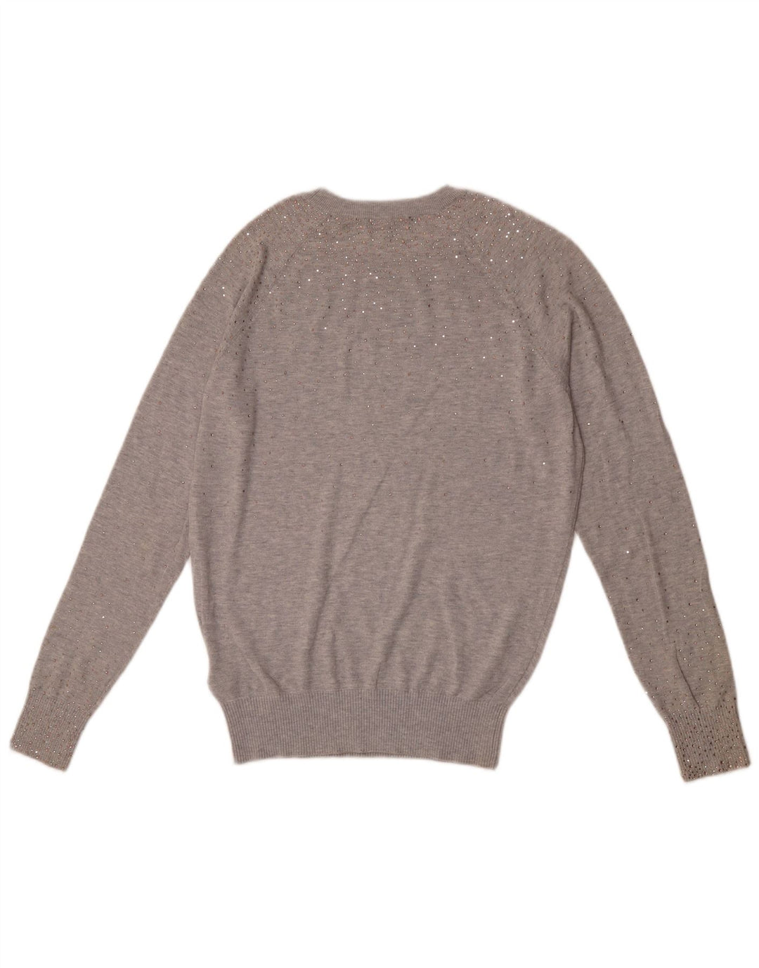Damski sweter Ted Baker z dekoltem w łódkę, rozmiar 2, mały, szary, bawełniany w plamki
