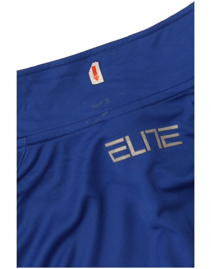 NIKE Mens Dri Fit Zip Neck Pullover Tracksuit Top Large Blue Colourblock