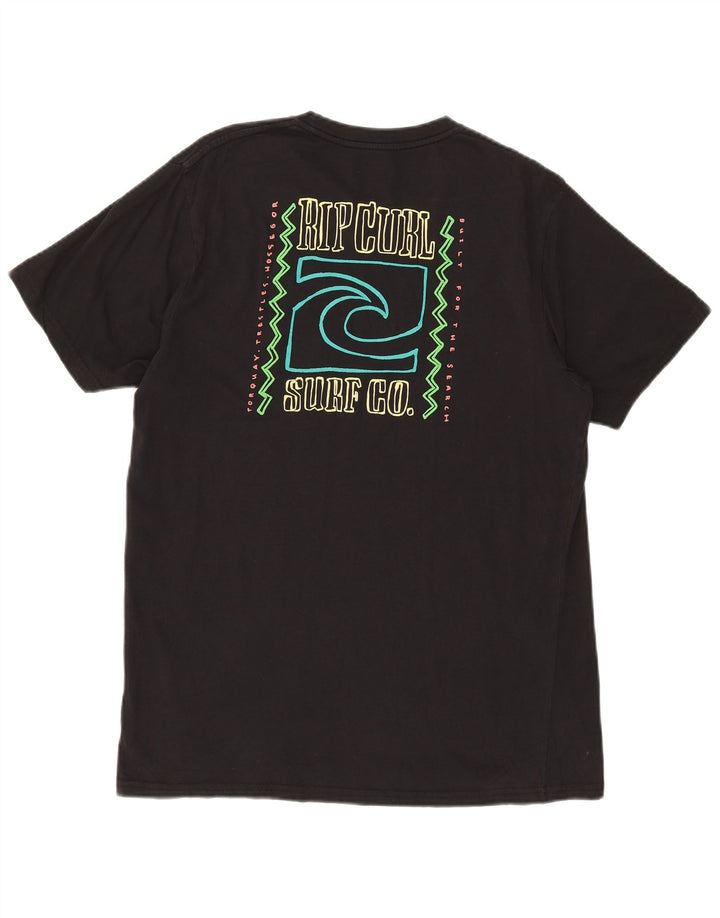 Męski T-shirt z grafiką Rip Curl o standardowym kroju, duży, czarny