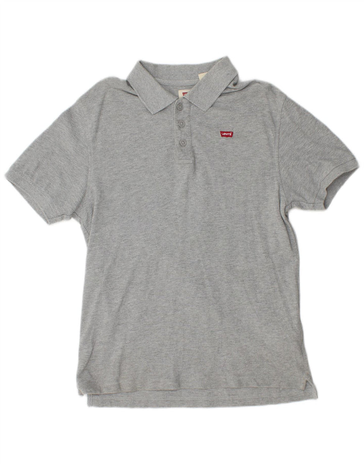 Męska koszulka polo Levi's, mała, szara, bawełniana