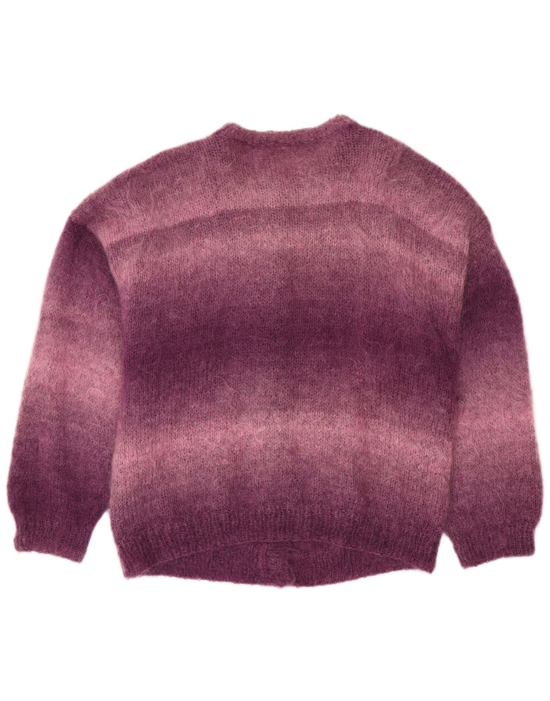 Damski sweter rozpinany VINTAGE o luźnym kroju UK 18 XL Fioletowy blok kolorów