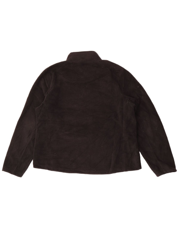 Damska kurtka polarowa oversize Eddie Bauer UK 18 XL, czarny poliester